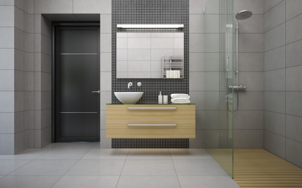 Interior of the modern design  bedroom 3D rendering 3